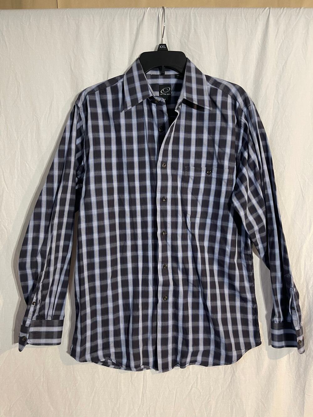 Cotton Reel mens medium button front shirt